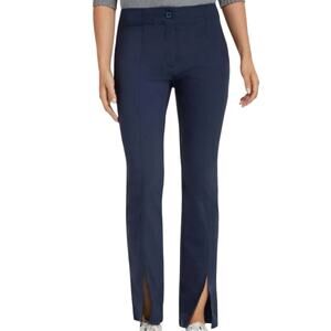 NWT Anatomie Dominica Navy Slit Ankle High Rise Travel Pants Small
